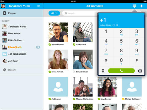 Skype en el iPad