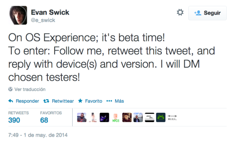 Twitter Evan Swick OS Experience