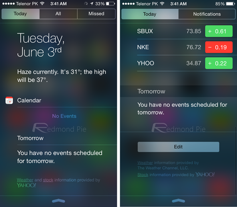 Today-view-NC iOS 8 vs iOS 7_result