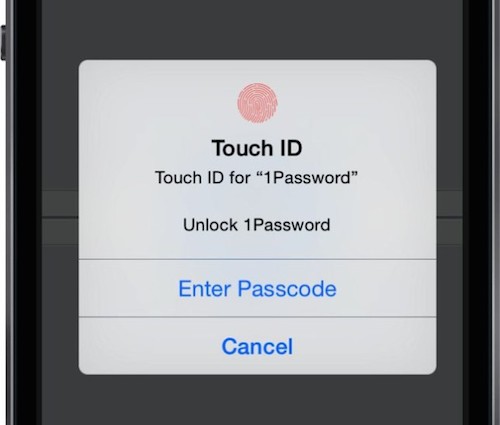 Touch ID 1password