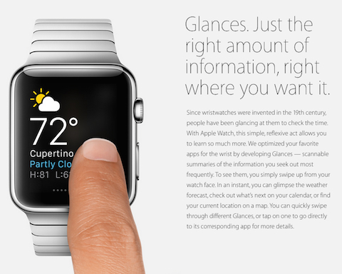 Apple watch glances