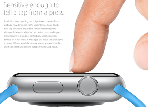 Apple watch tap press