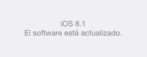 iOS 8.1 actualizado