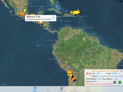 Terremotos - Mapa, Lista, Widget y Alertas de Terremotos