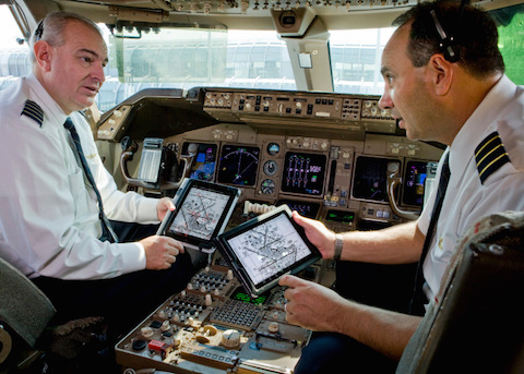 avion vuelo piloto iPad
