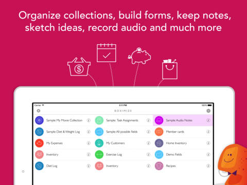 Boximize- Structured note taking, personal database, form builder and organizer