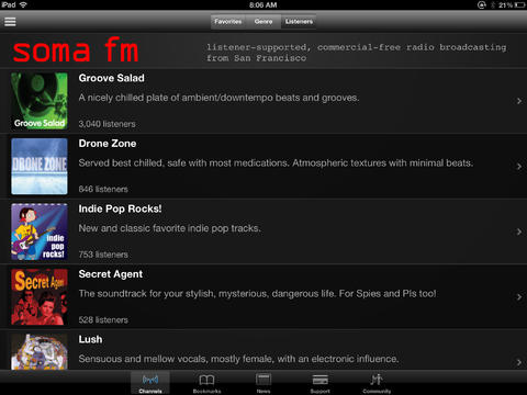 SomaFM Radio Player
