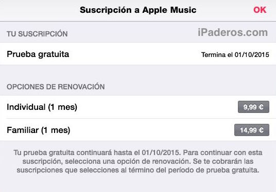 desactivar apple music 6