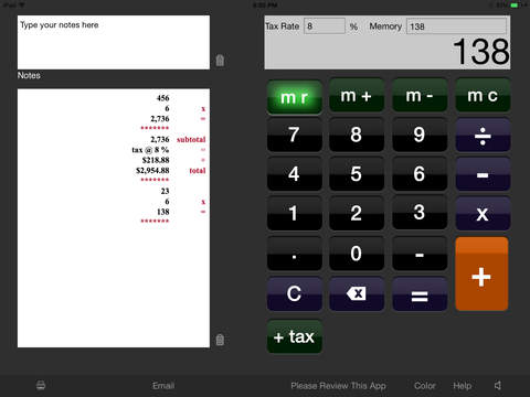 Printing Tape Calculator for iPad and iPhone