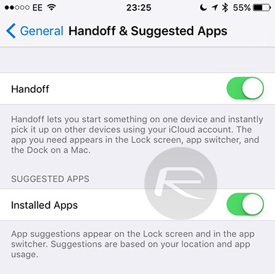 iOS 9 beta 5 handoff