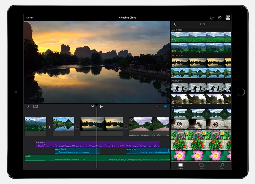 iPad Pro iMovie