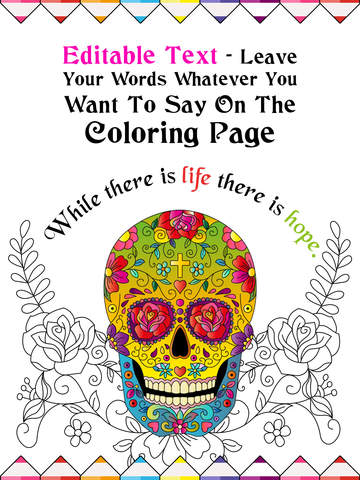 ColorFun - Adult Coloring Book With Editable Text