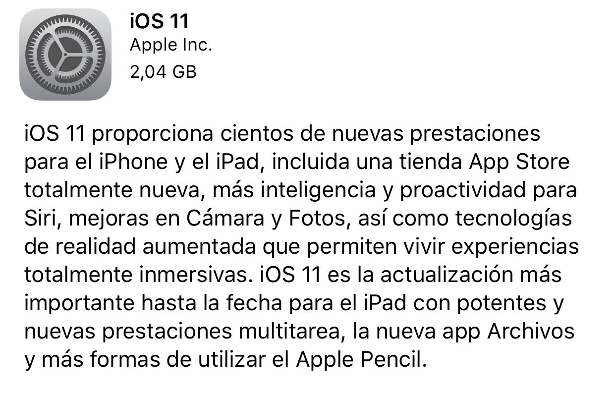 iOS 11 ya disponible