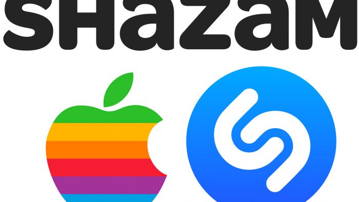 Logotipos de Apple y Shazam
