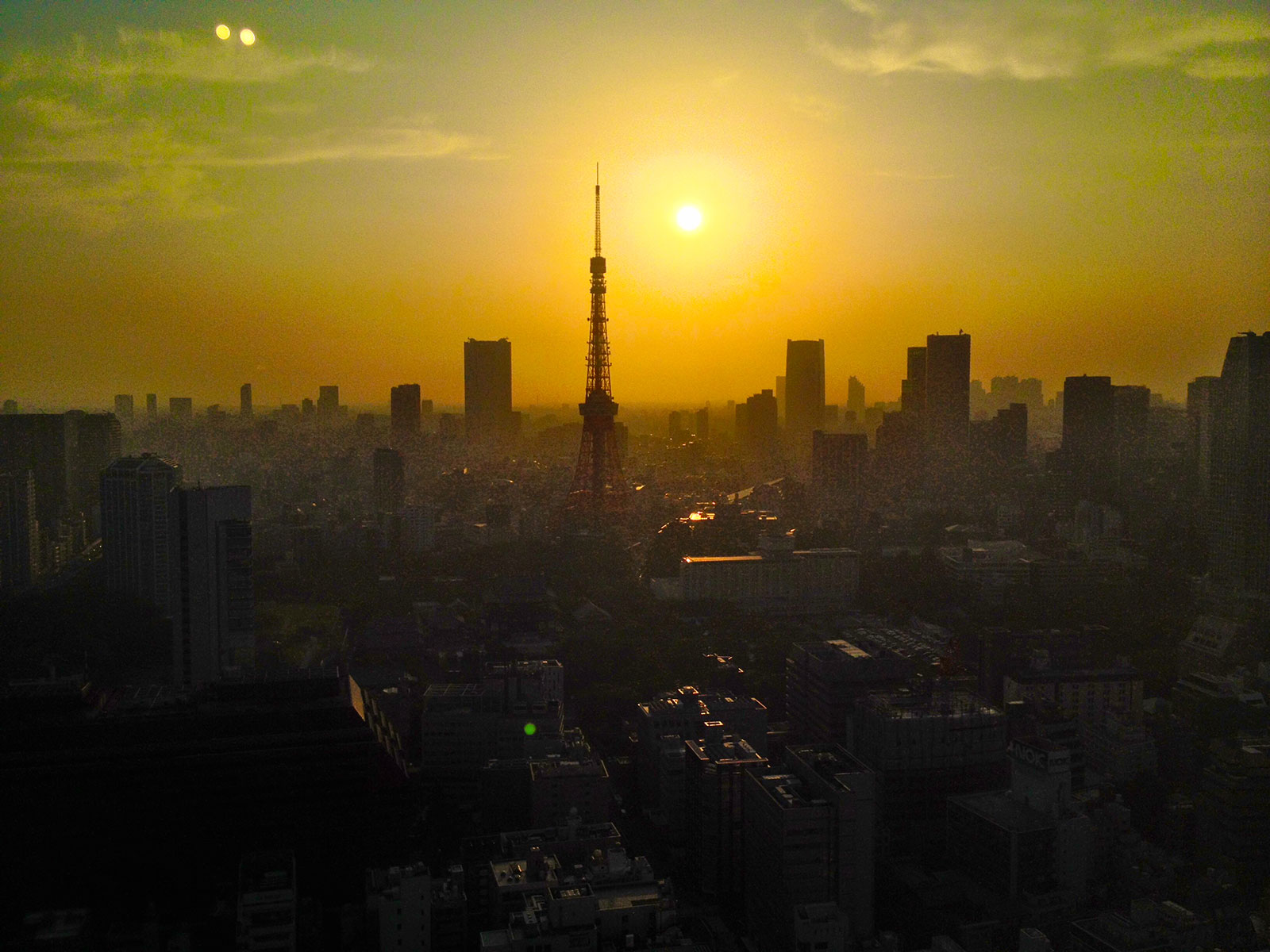 Puesta de sol en Tokio