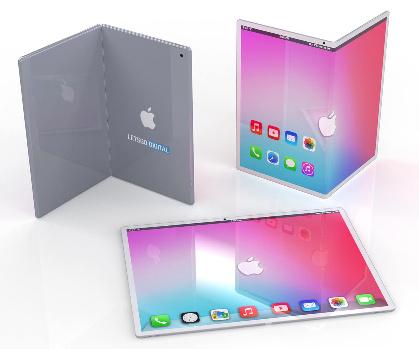 Concepto de diseño de iPad que se dobla