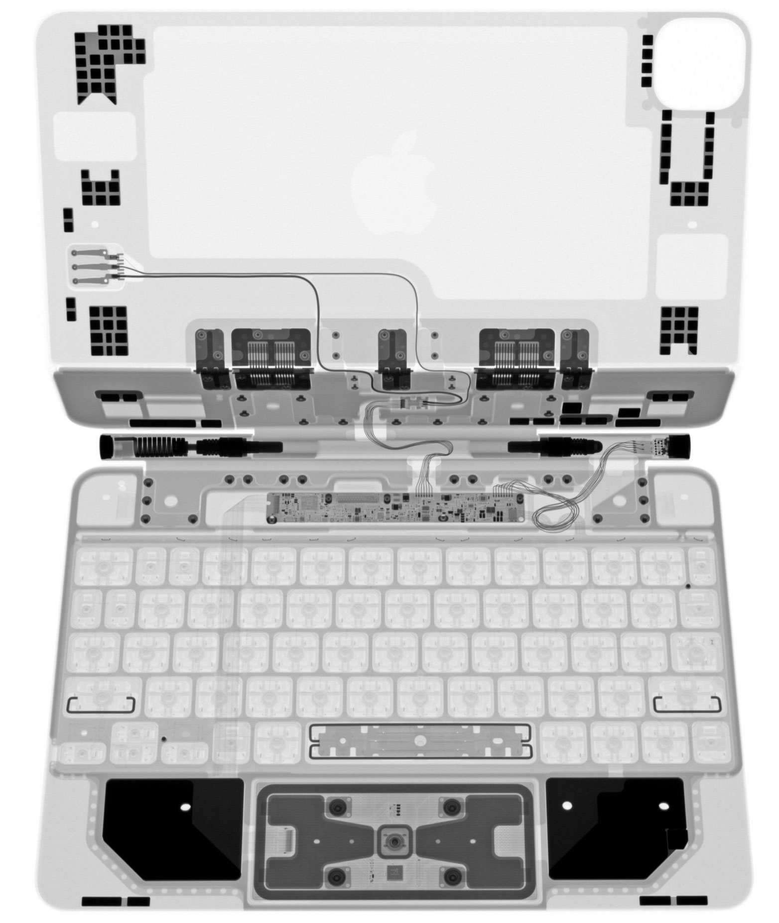 Magic Keyboard iPad Pro visto a rayos X