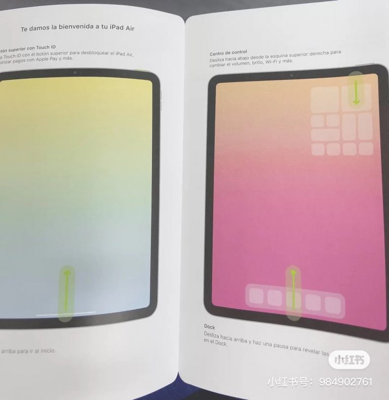 Aparecen imágenes del manual en español del nuevo iPad Air todo pantalla