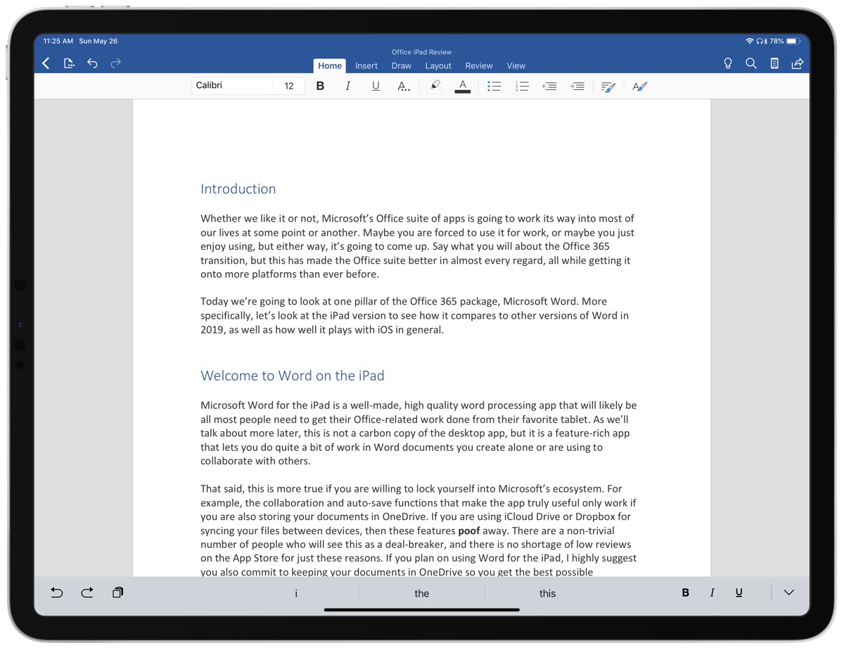 how to change title of word document on ipad